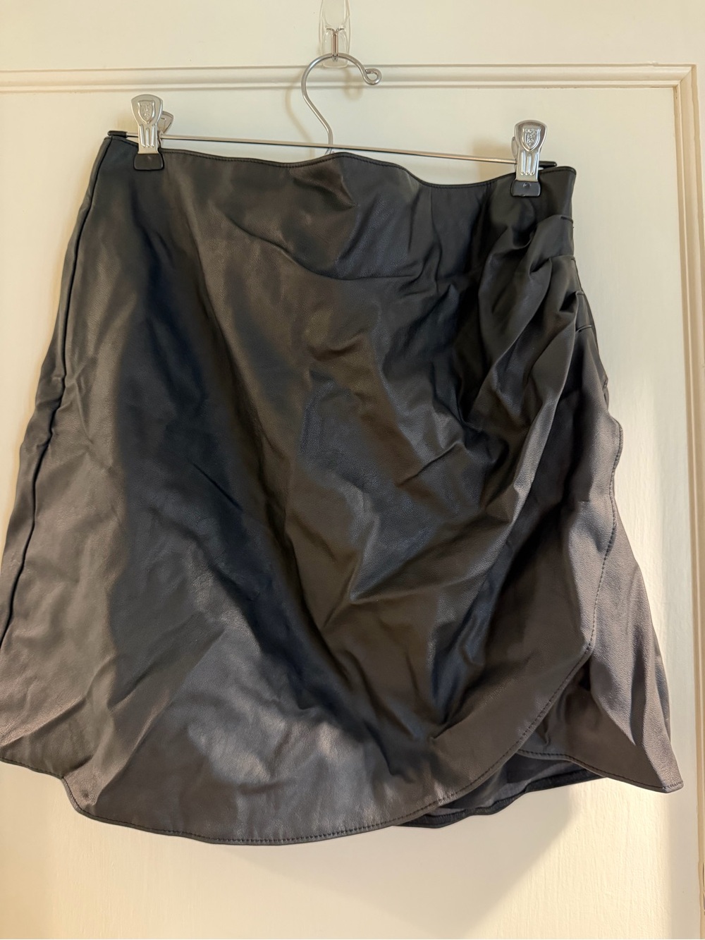 Abercrombie & Fitch Black Faux Leather Mini Skirt